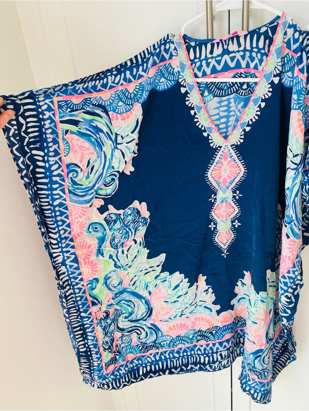 Lilly Pulitzer caftan tunic S/M womens colorful print